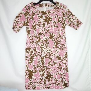 Boden Pink and Brown Floral Dress